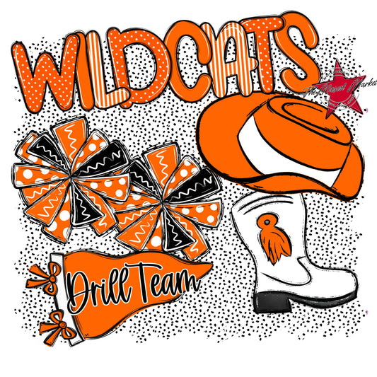 Wildcats Drillteam Spirit-Orange