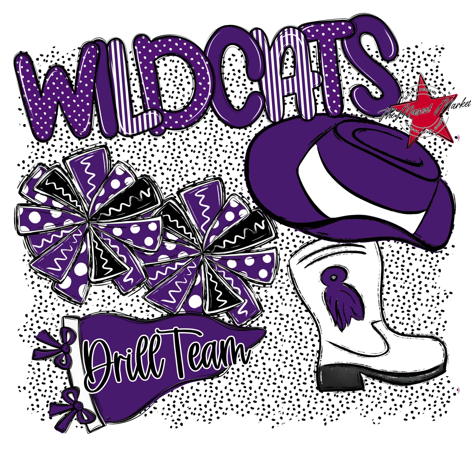 Wildcats Drillteam Spirit-Purple