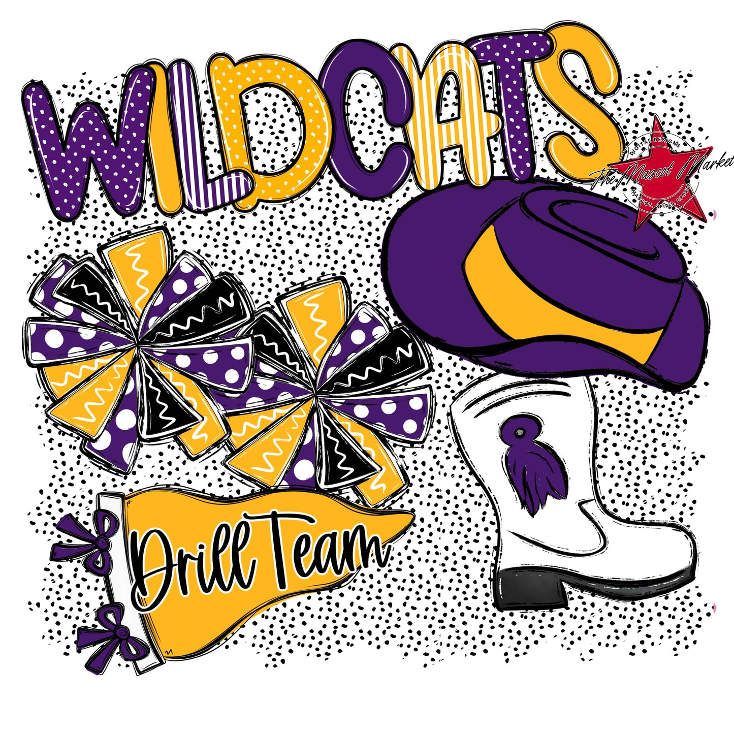 Wildcats Drillteam Spirit-Purple & Yellow