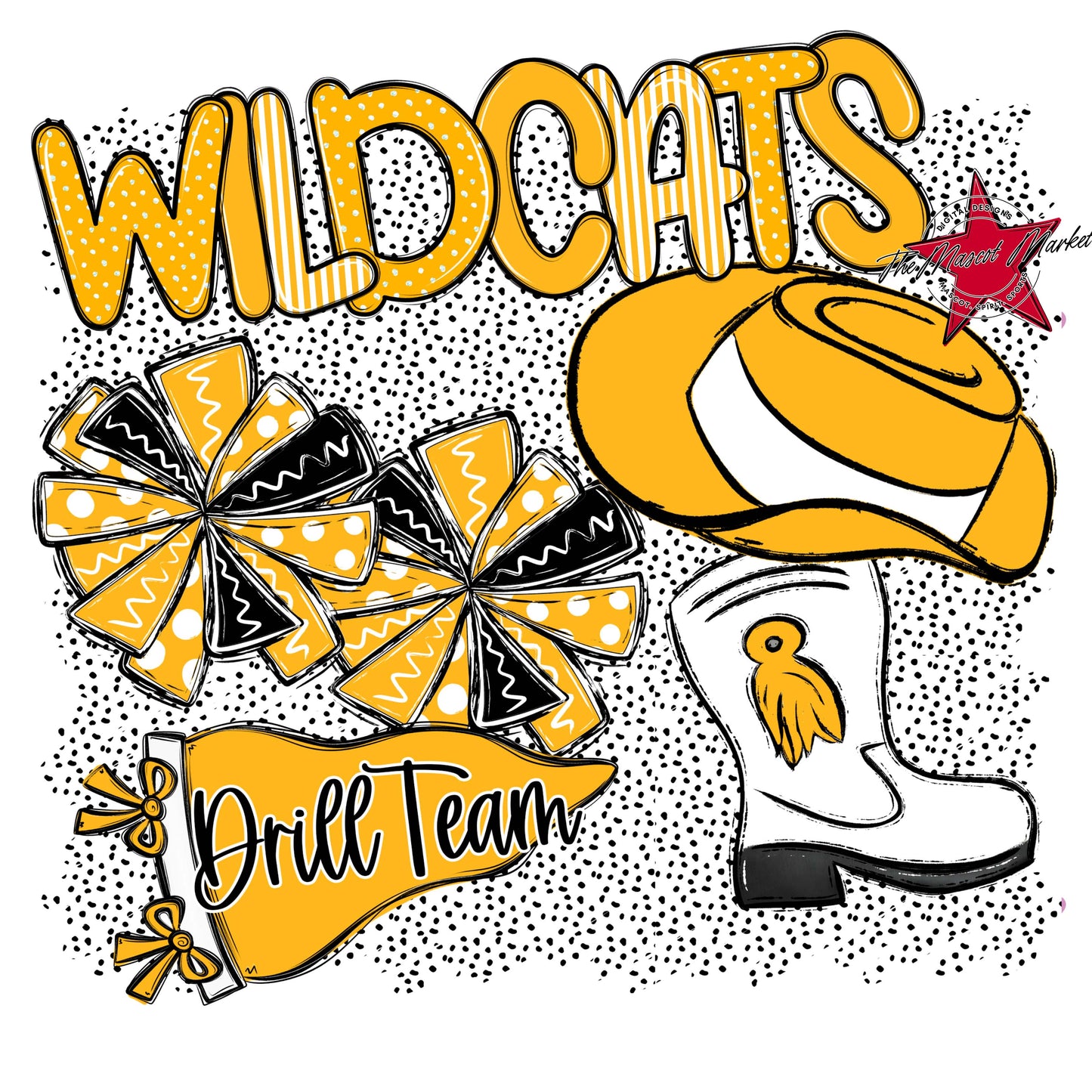 Wildcats Drillteam Spirit-Yellow