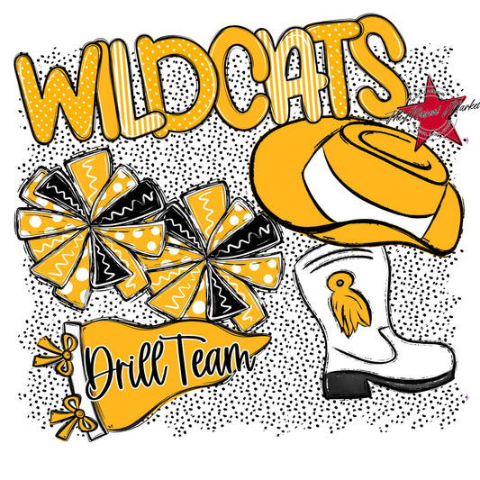 Wildcats Drillteam Spirit-Yellow