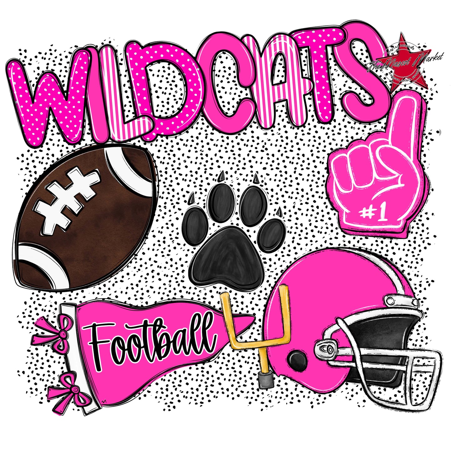 Wildcats Football Spirit-Pink