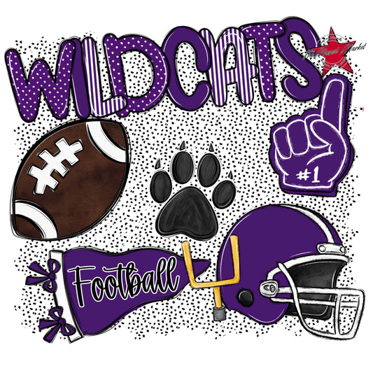 Wildcats Football Spirit-Purple