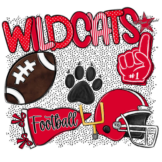 Wildcats Football Spirit-Red