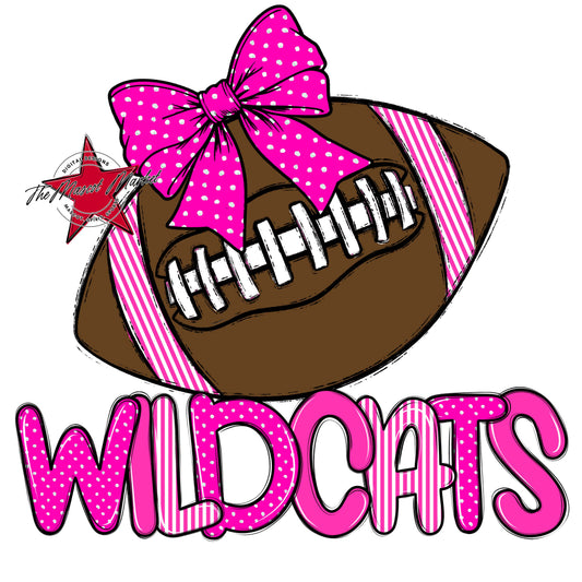 Wildcats Football Spirit Design-Pink