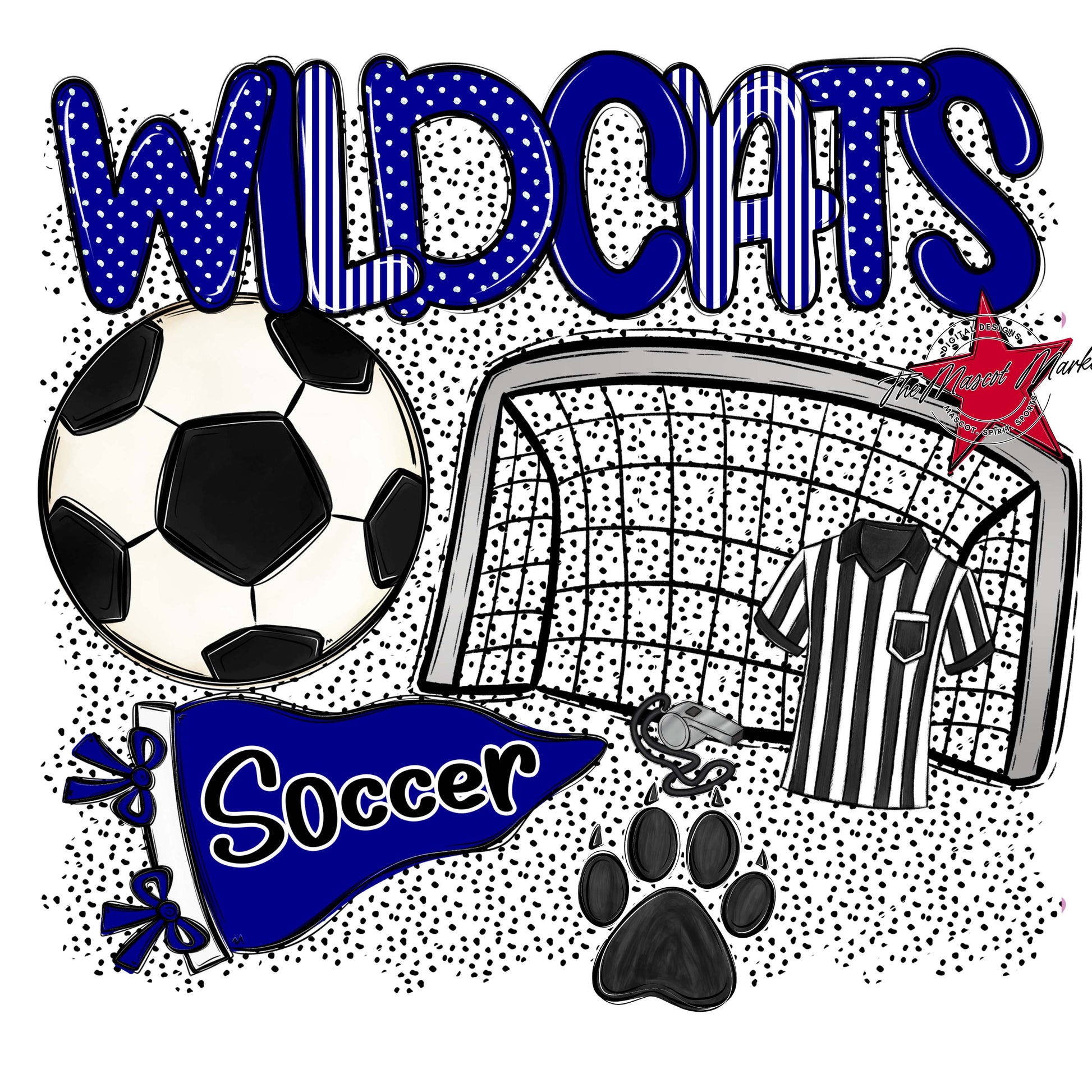 Wildcats Soccer Spirit-Blue