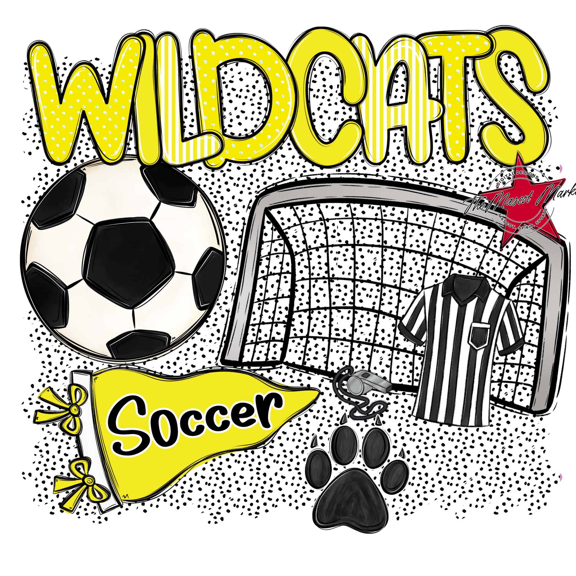 Wildcats Soccer Spirit-Bright Yellow