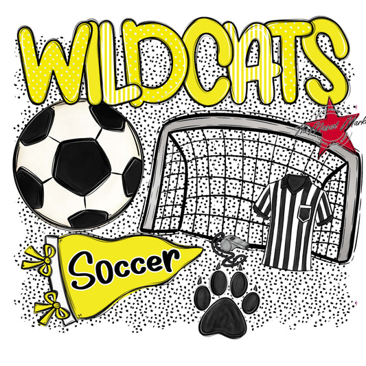 Wildcats Soccer Spirit-Bright Yellow