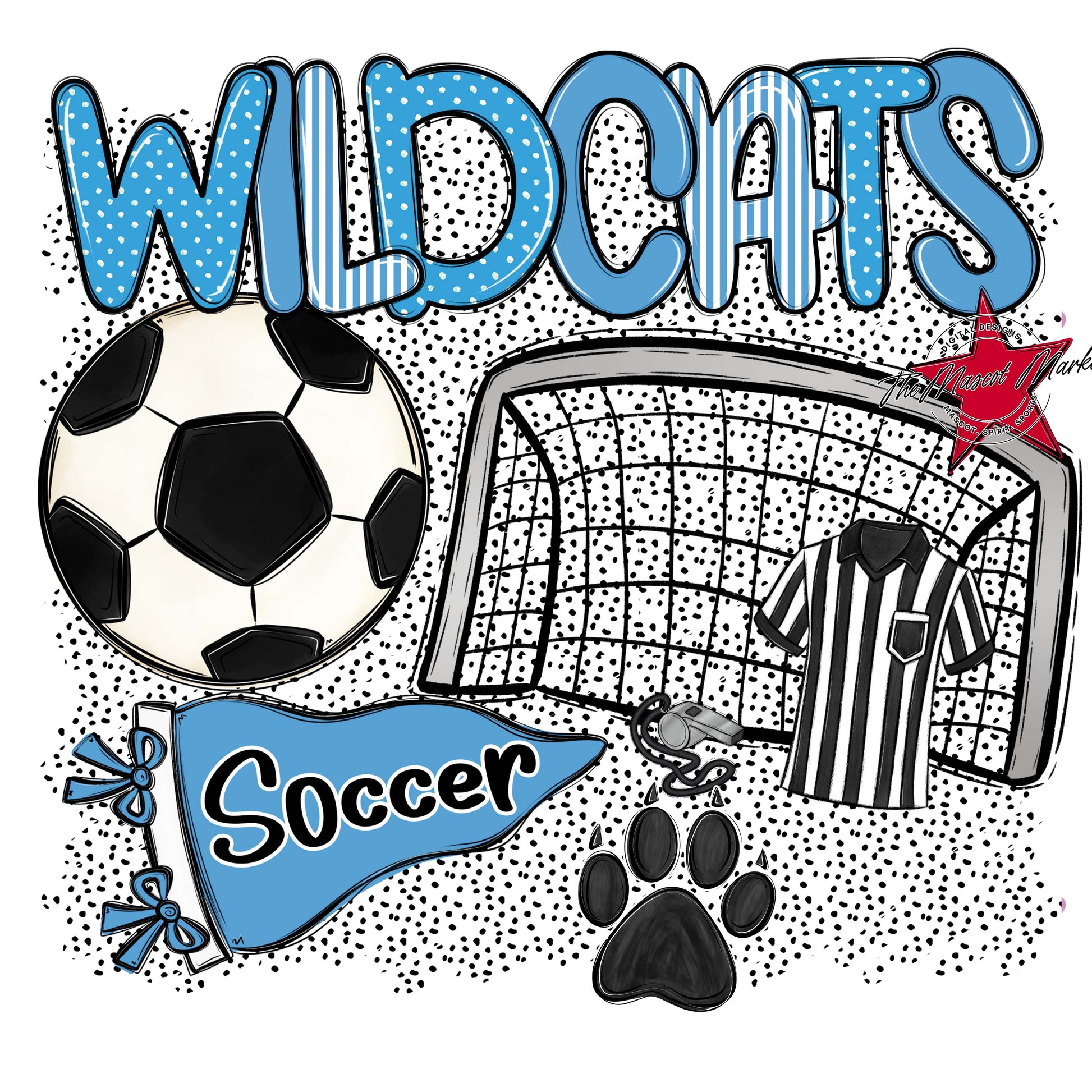 Wildcats Soccer Spirit-Carolina Blue