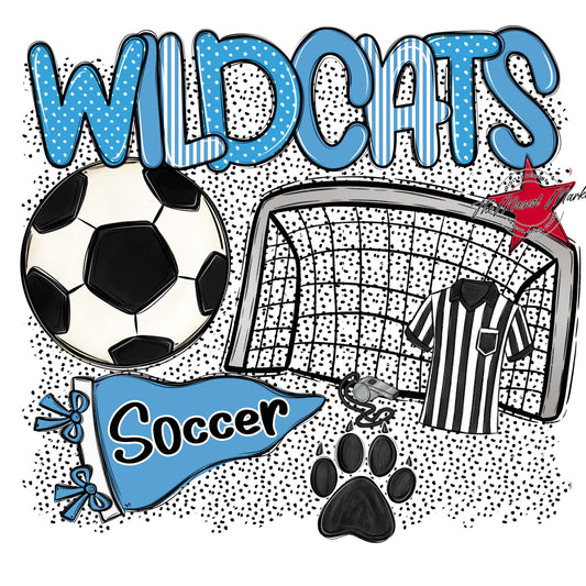 Wildcats Soccer Spirit-Carolina Blue