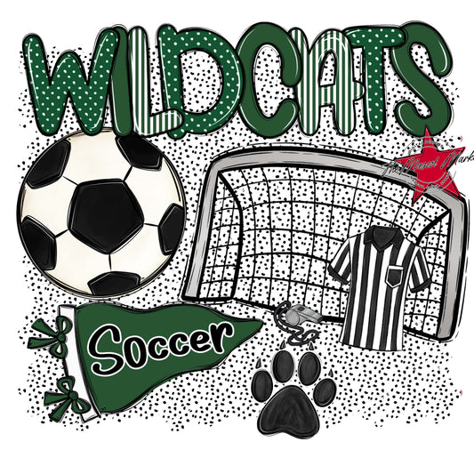 Wildcats Soccer Spirit-Green