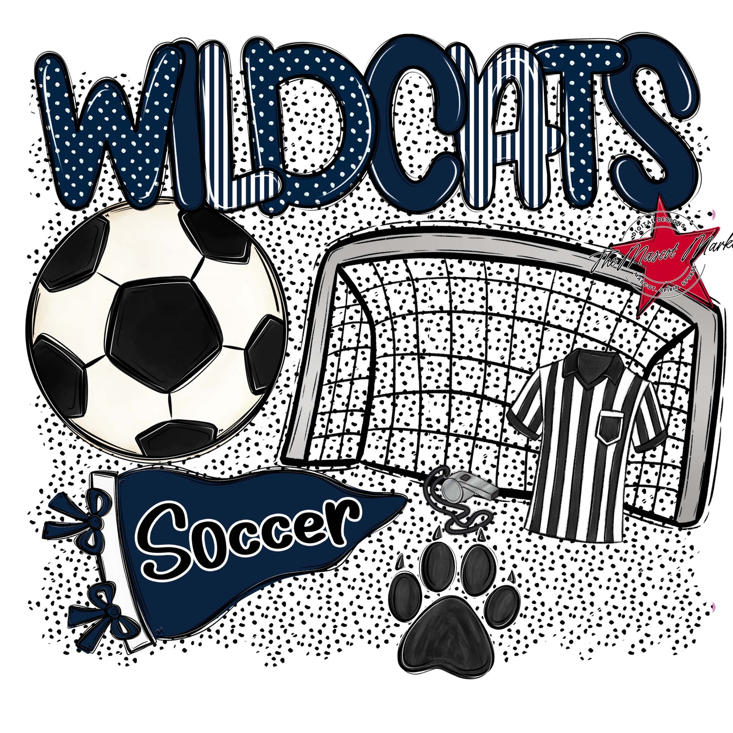 Wildcats Soccer Spirit-Navy