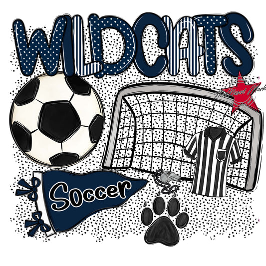 Wildcats Soccer Spirit-Navy
