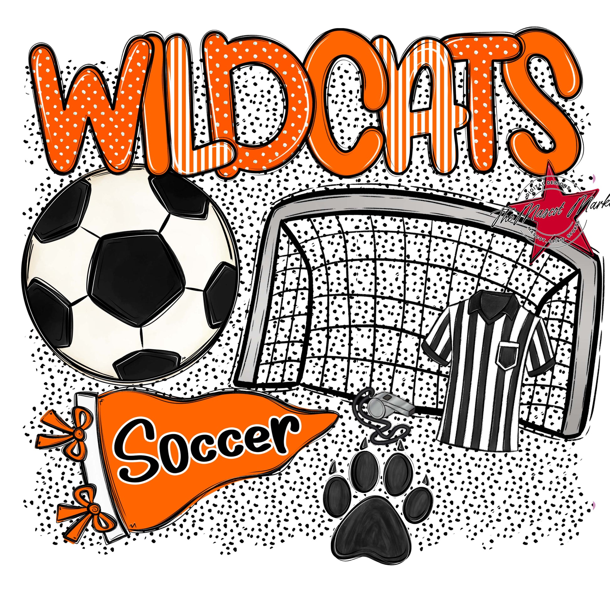 Wildcats Soccer Spirit-Orange