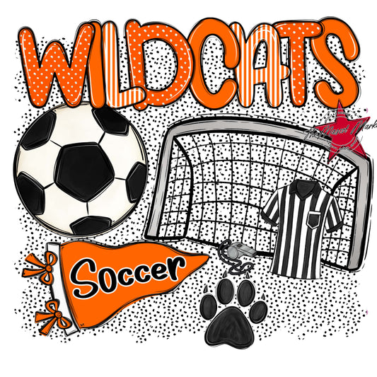 Wildcats Soccer Spirit-Orange