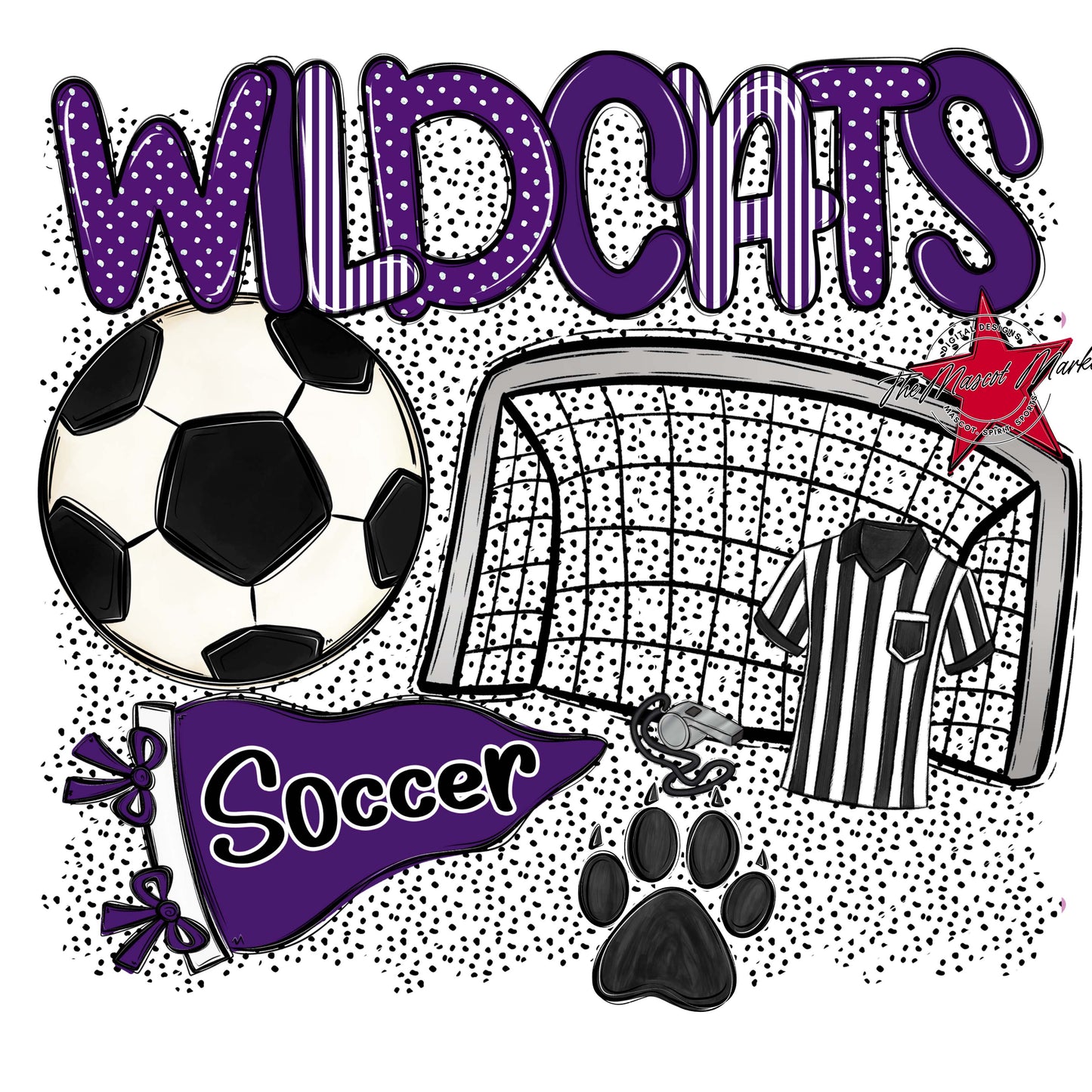 Wildcats Soccer Spirit-Purple