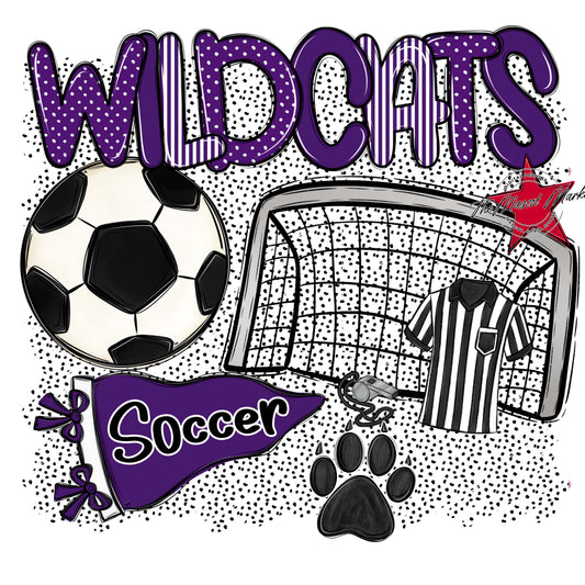 Wildcats Soccer Spirit-Purple
