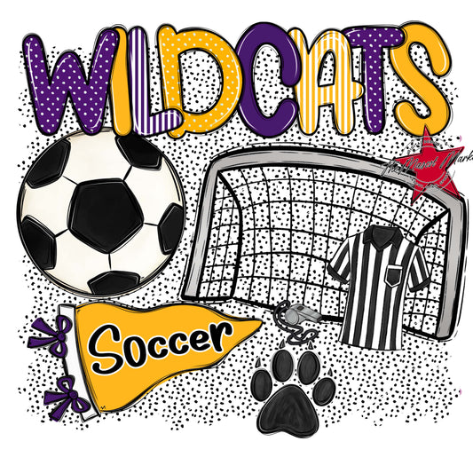 Wildcats Soccer Spirit-Purple & Yellow