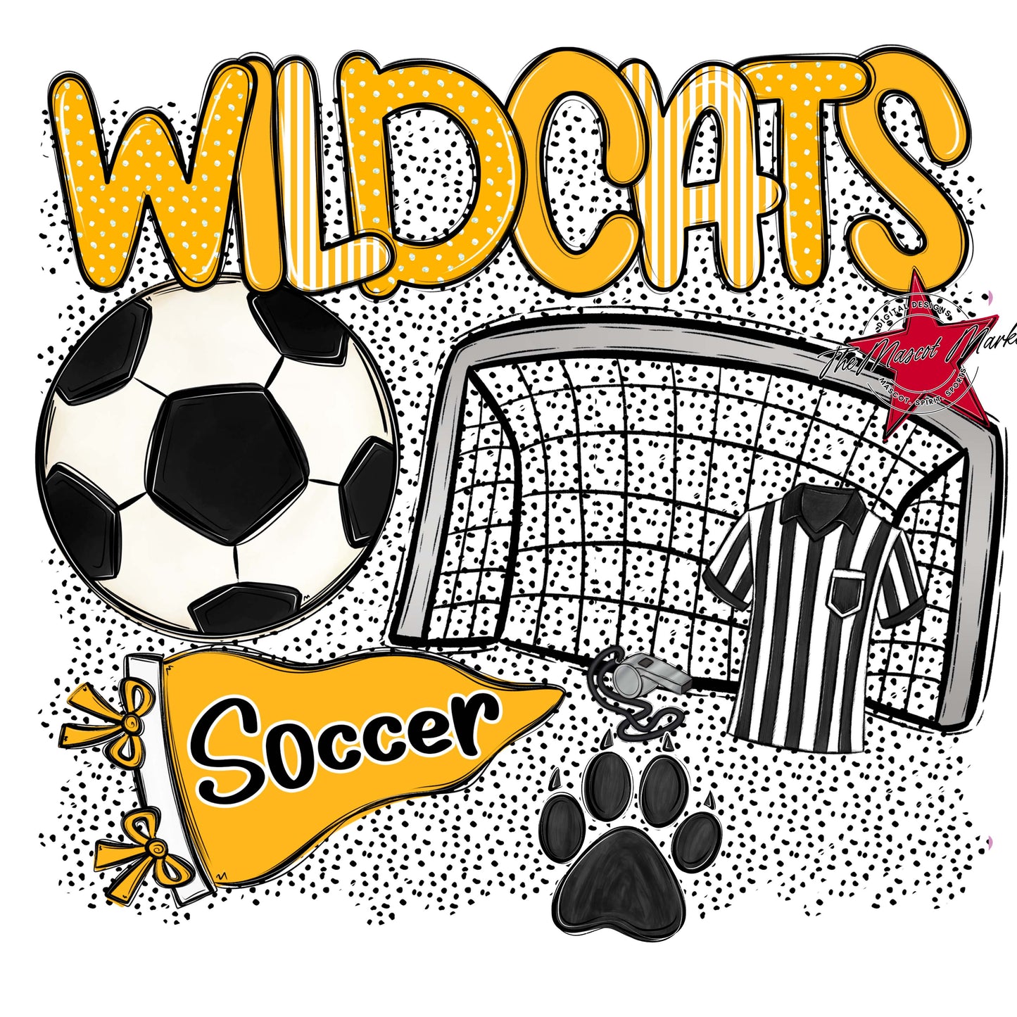 Wildcats Soccer Spirit-Yellow