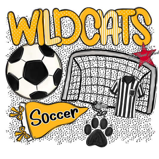 Wildcats Soccer Spirit-Yellow