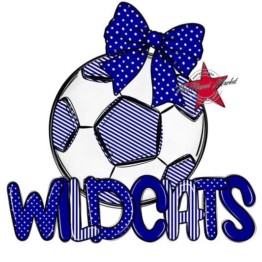 Wildcats Soccer Spirit Design-Blue