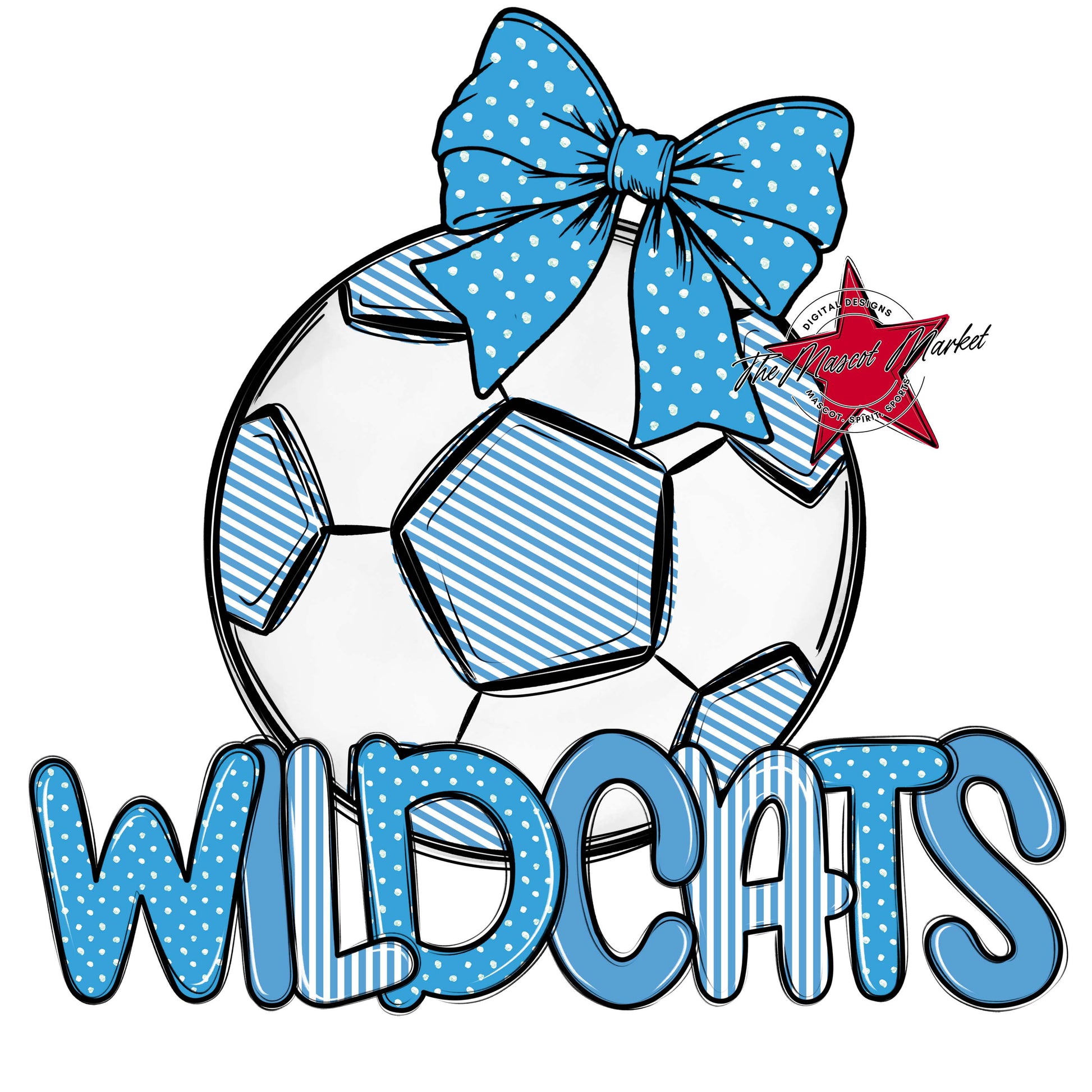 Wildcats Soccer Spirit Design-Carolina Blue