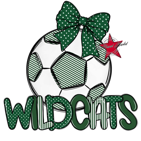 Wildcats Soccer Spirit Design-Green