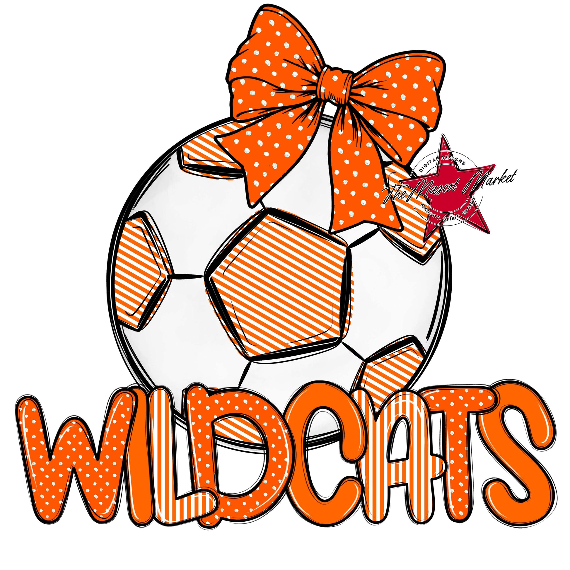 Wildcats Soccer Spirit Design-Orange