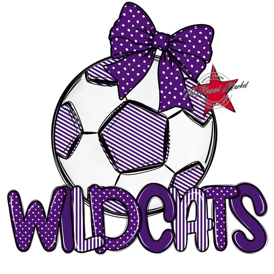 Wildcats Soccer Spirit Design-Purple