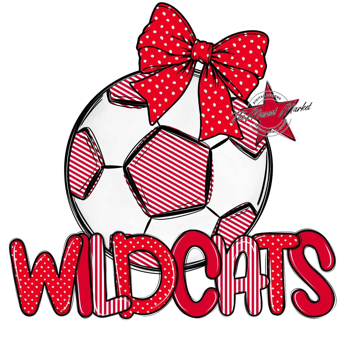 Wildcats Soccer Spirit Design-Red