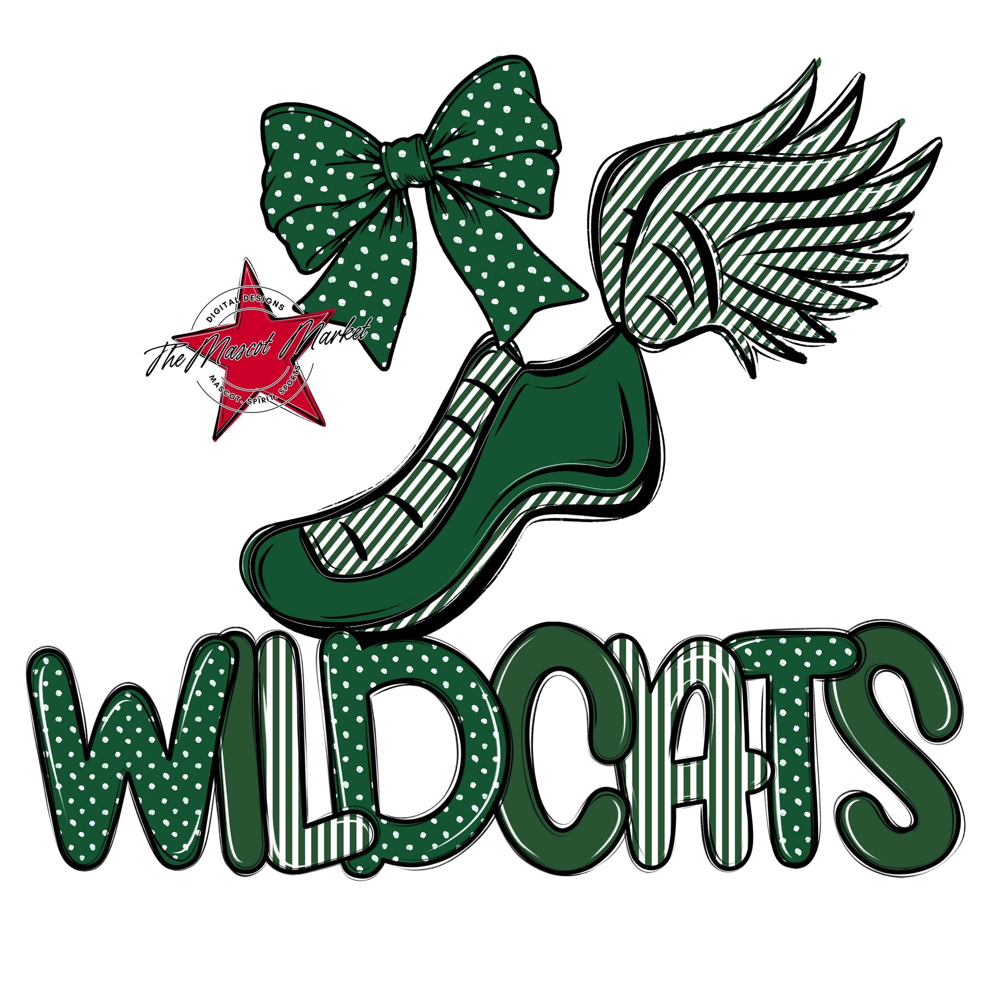 Wildcats Track Spirit Design-Green