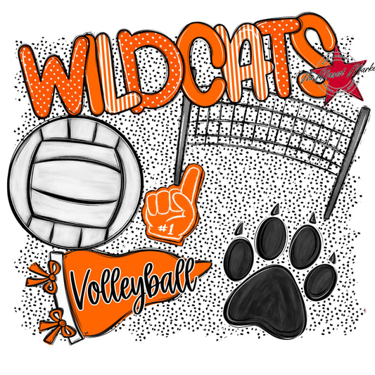 Wildcats Volleyball Spirit-Orange