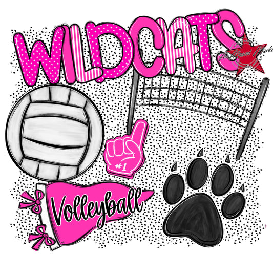 Wildcats Volleyball Spirit-Pink