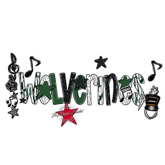 Wolverines Band Scrape-Green