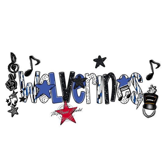 Wolverines Band Scrape-Off Blue