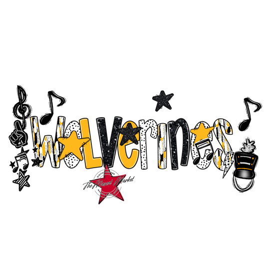 Wolverines Band Scrape-Yellow