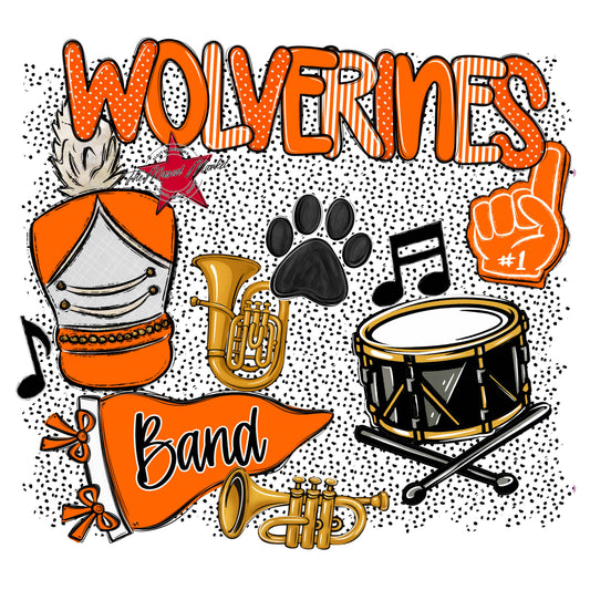 Wolverines Band Spirit-Orange