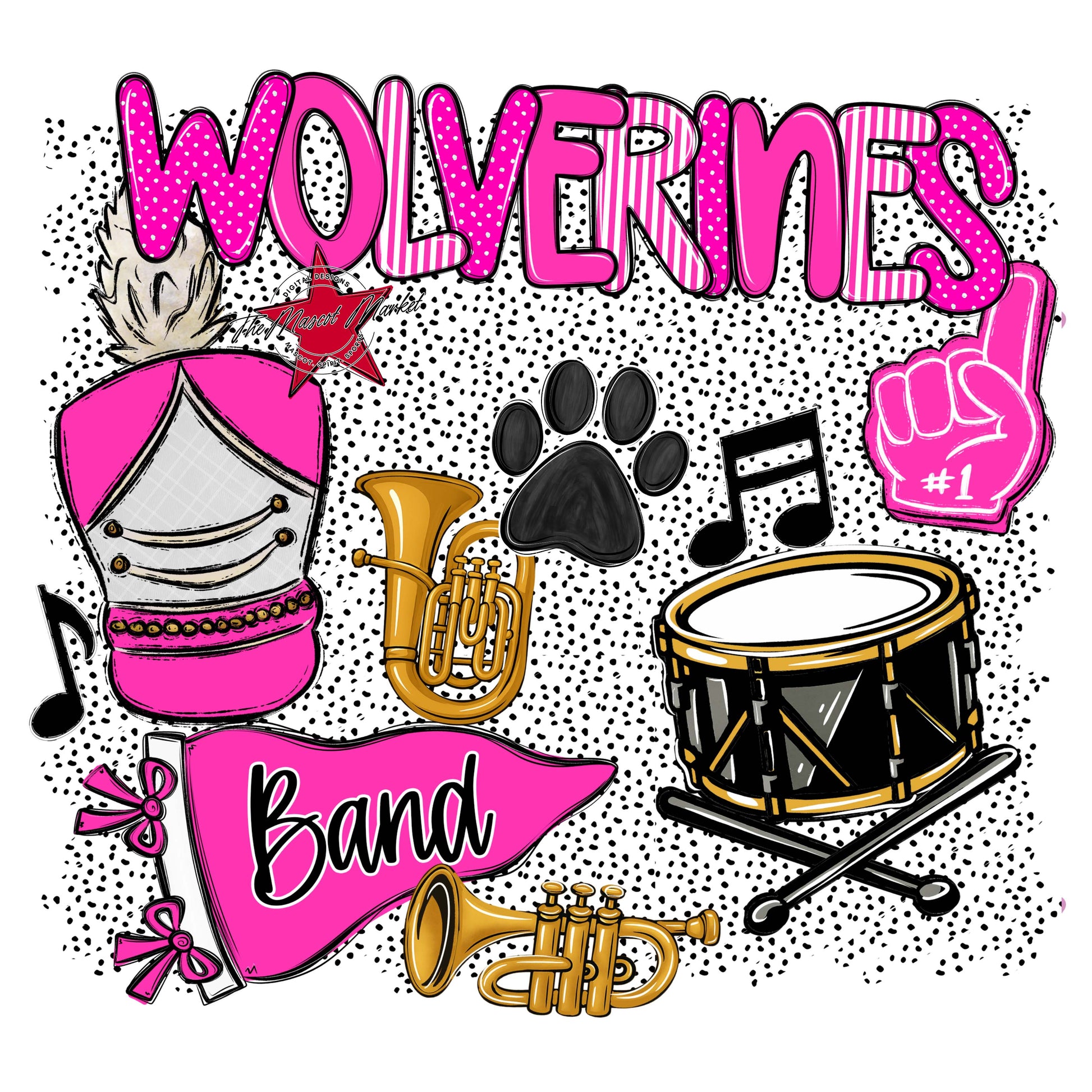 Wolverines Band Spirit-Pink