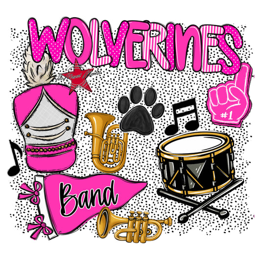 Wolverines Band Spirit-Pink