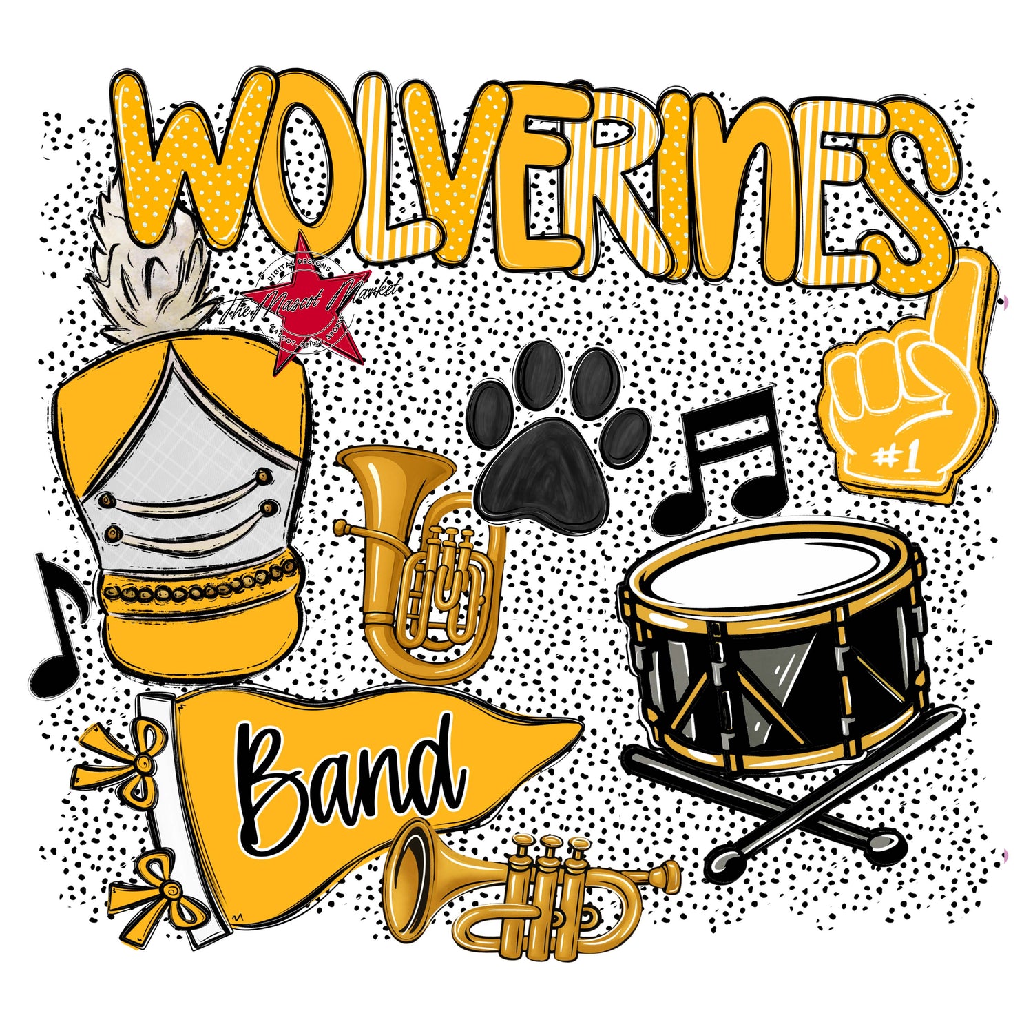 Wolverines Band Spirit-Yellow