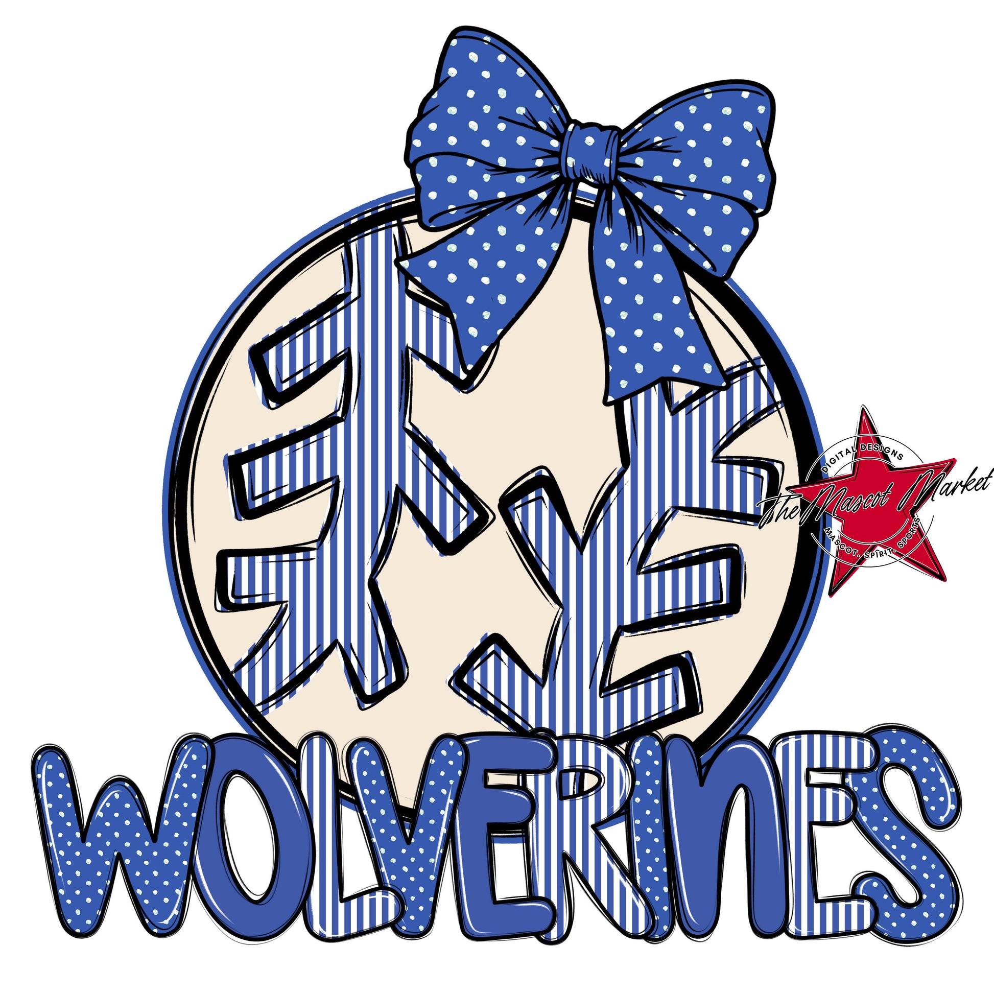 Wolverines Baseball-Softball Spirit Design-Off Blue
