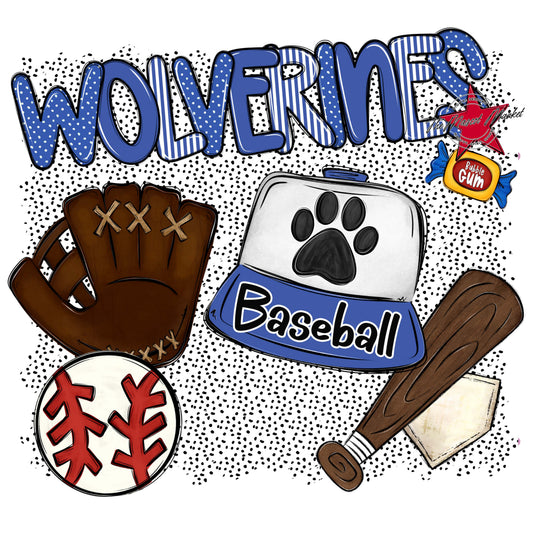 Wolverines Baseball Spirit-Off Blue