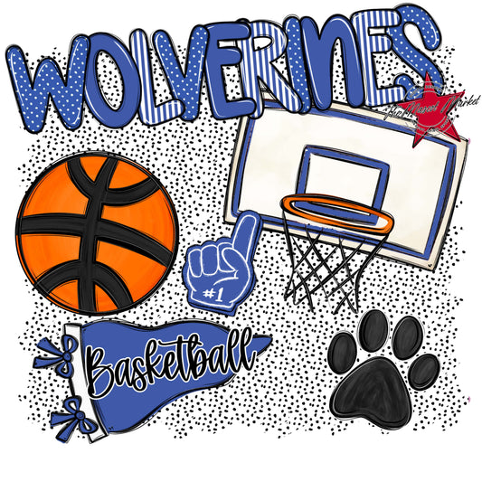 Wolverines Basketball Spirit-Off Blue