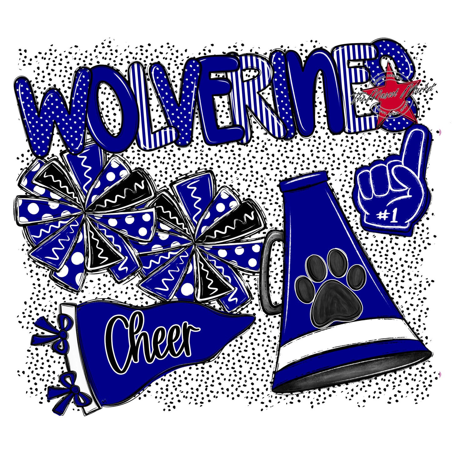 Wolverines Cheer Spirit-Blue