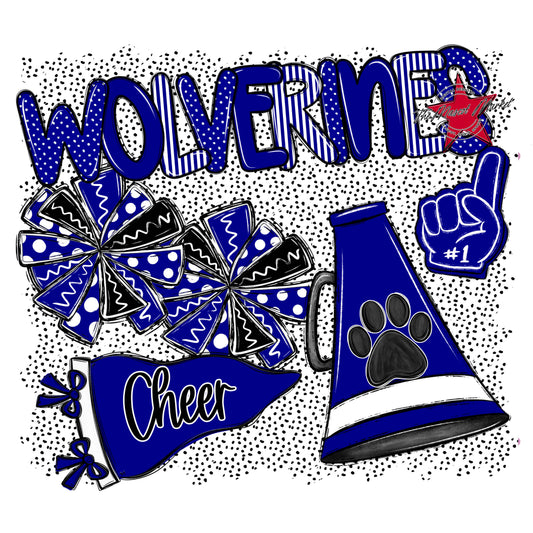 Wolverines Cheer Spirit-Blue
