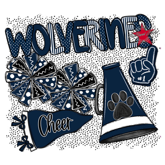 Wolverines Cheer Spirit-Navy