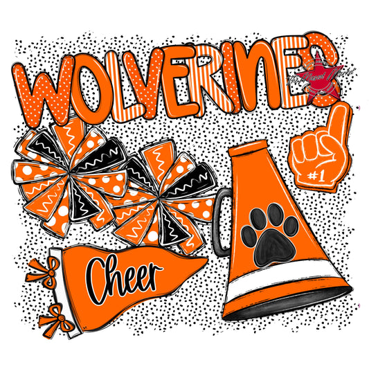 Wolverines Cheer Spirit-Orange