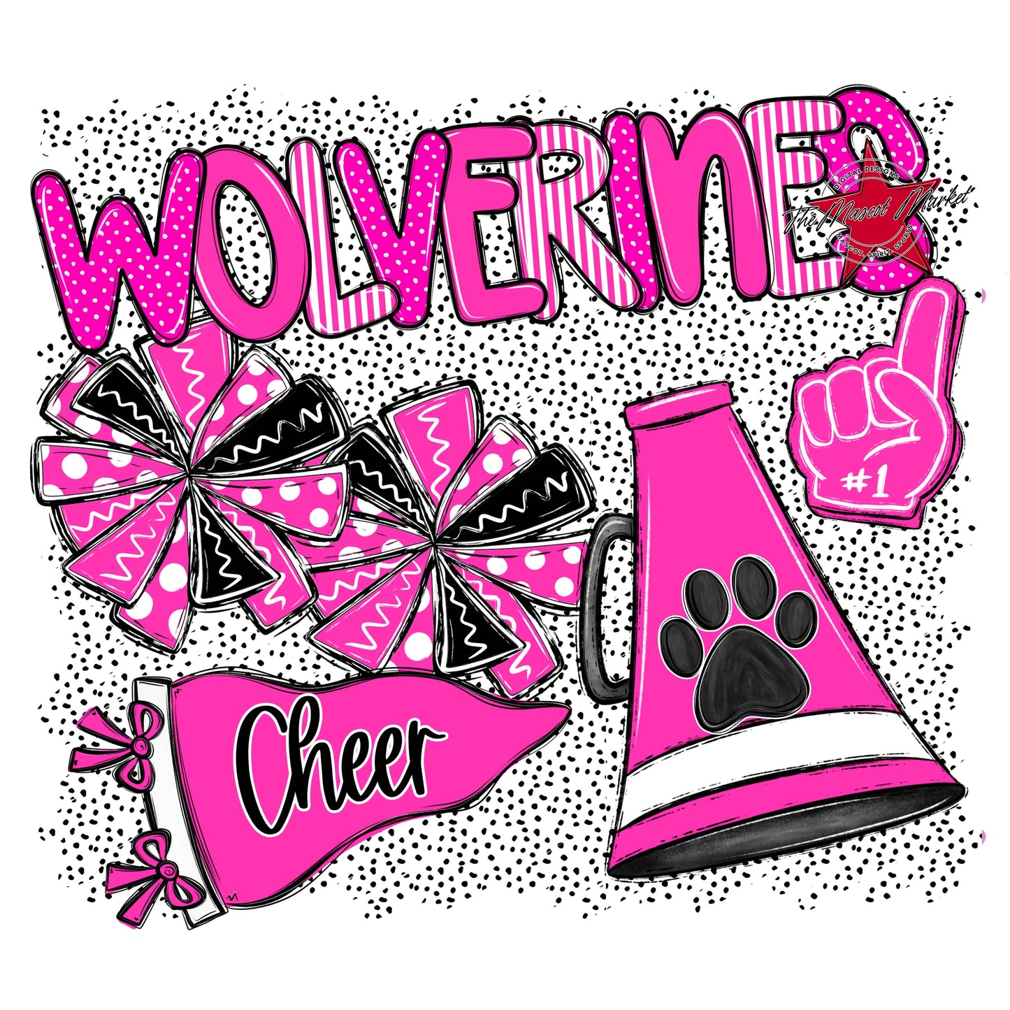 Wolverines Cheer Spirit-Pink