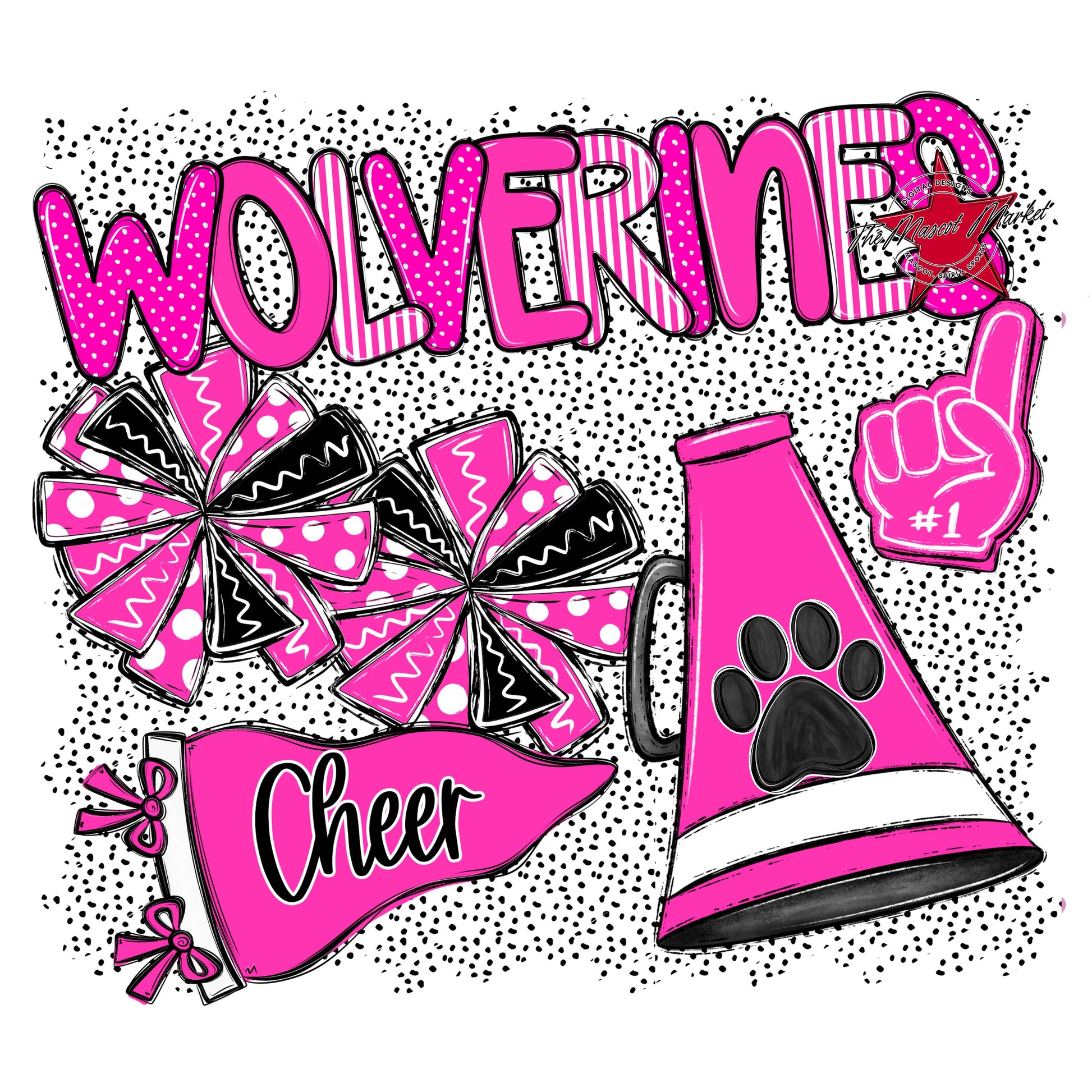 Wolverines Cheer Spirit-Pink