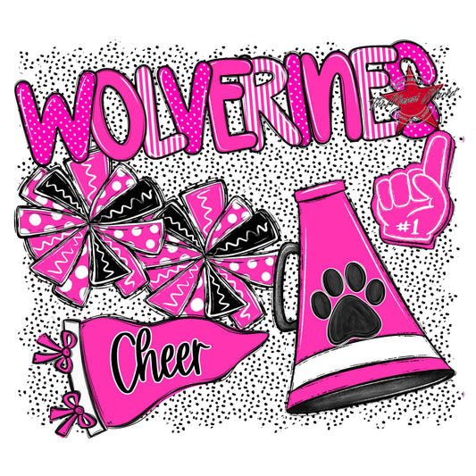 Wolverines Cheer Spirit-Pink